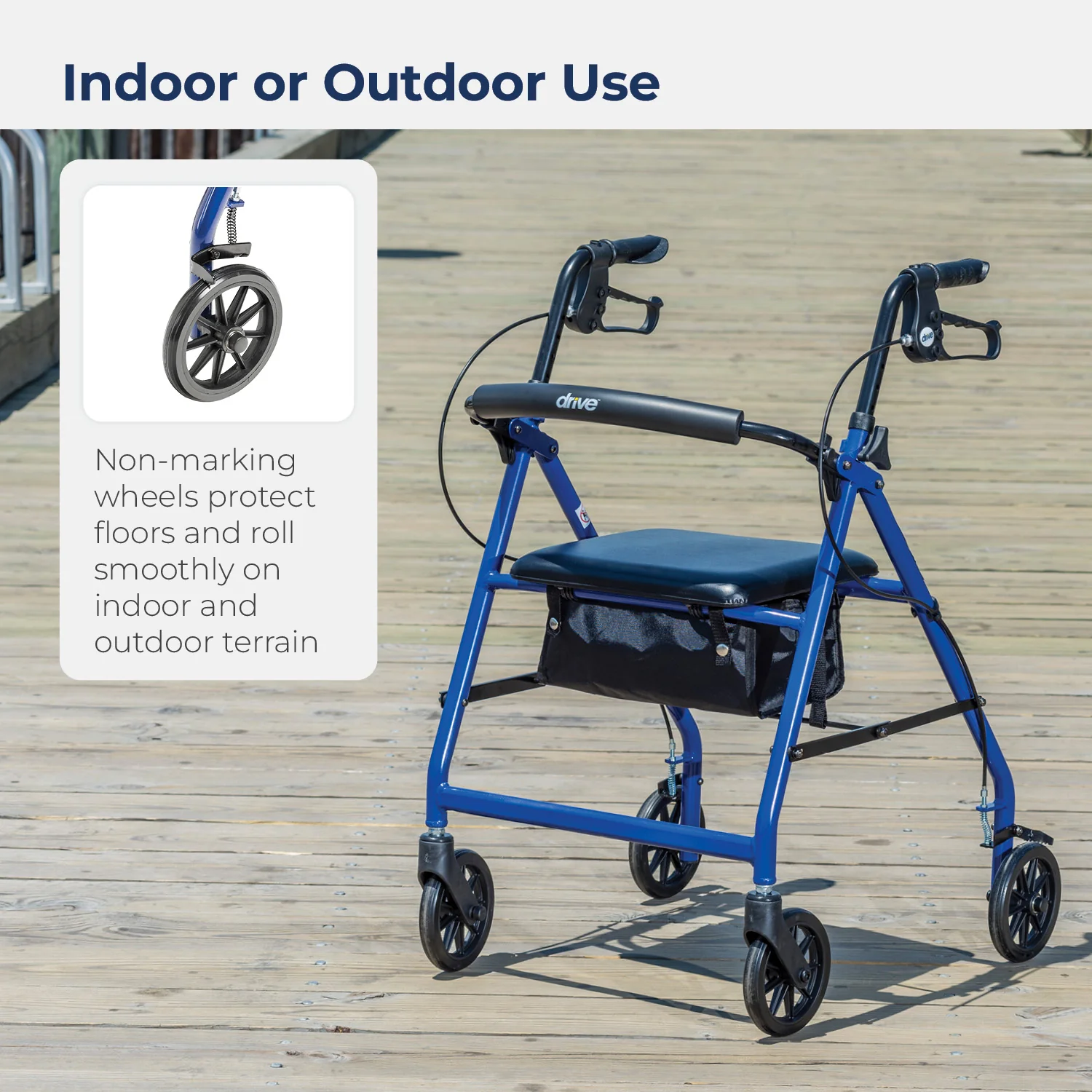 Aluminum Rollator, 6" Casters - Image 4