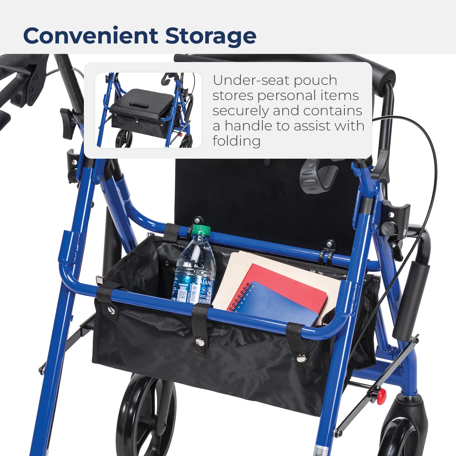 Duet Rollator/Transport Chair, 8" Casters - Image 7