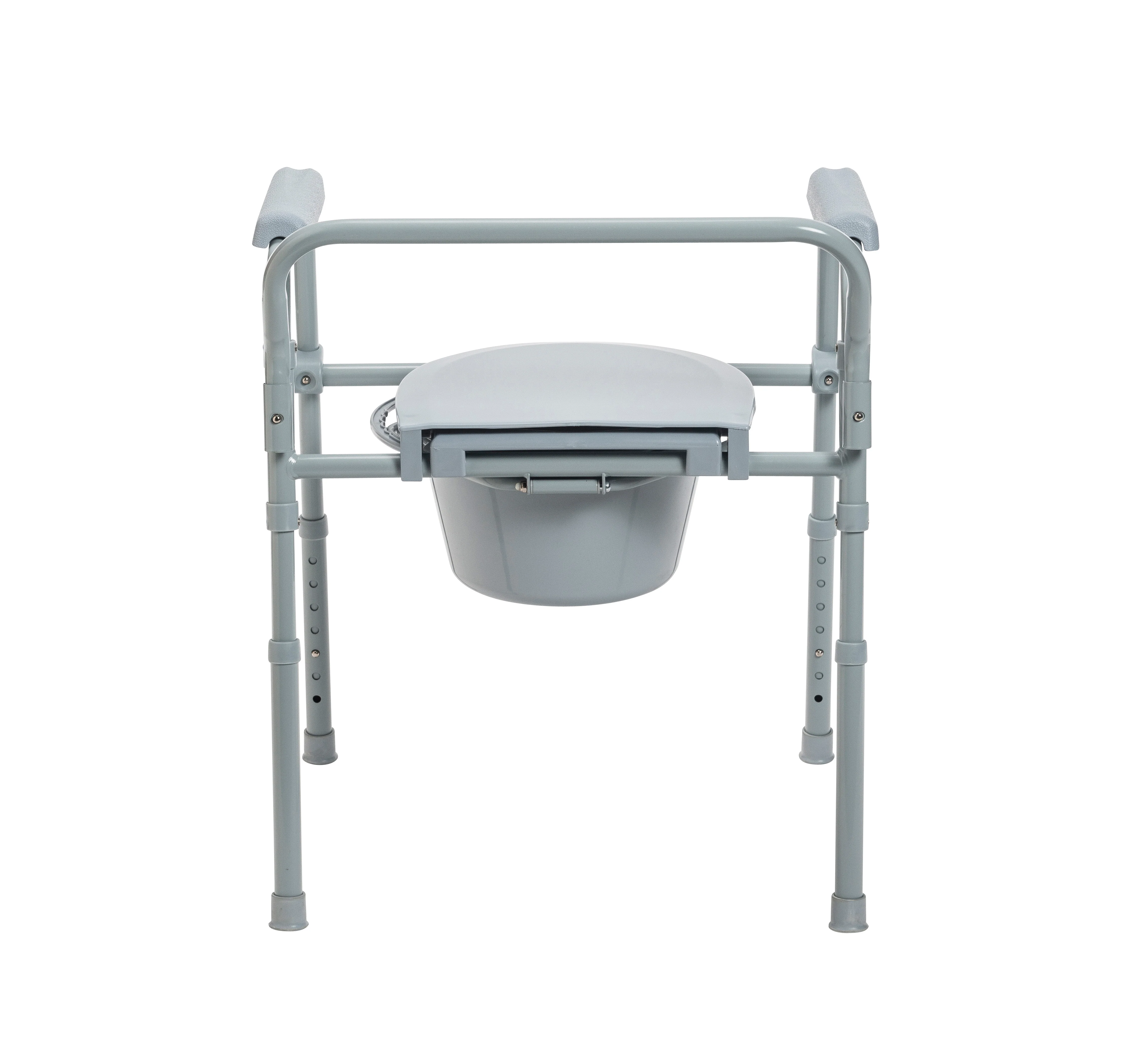 Folding Steel Commode Combo with Absorbent Commode Liners - Image 3