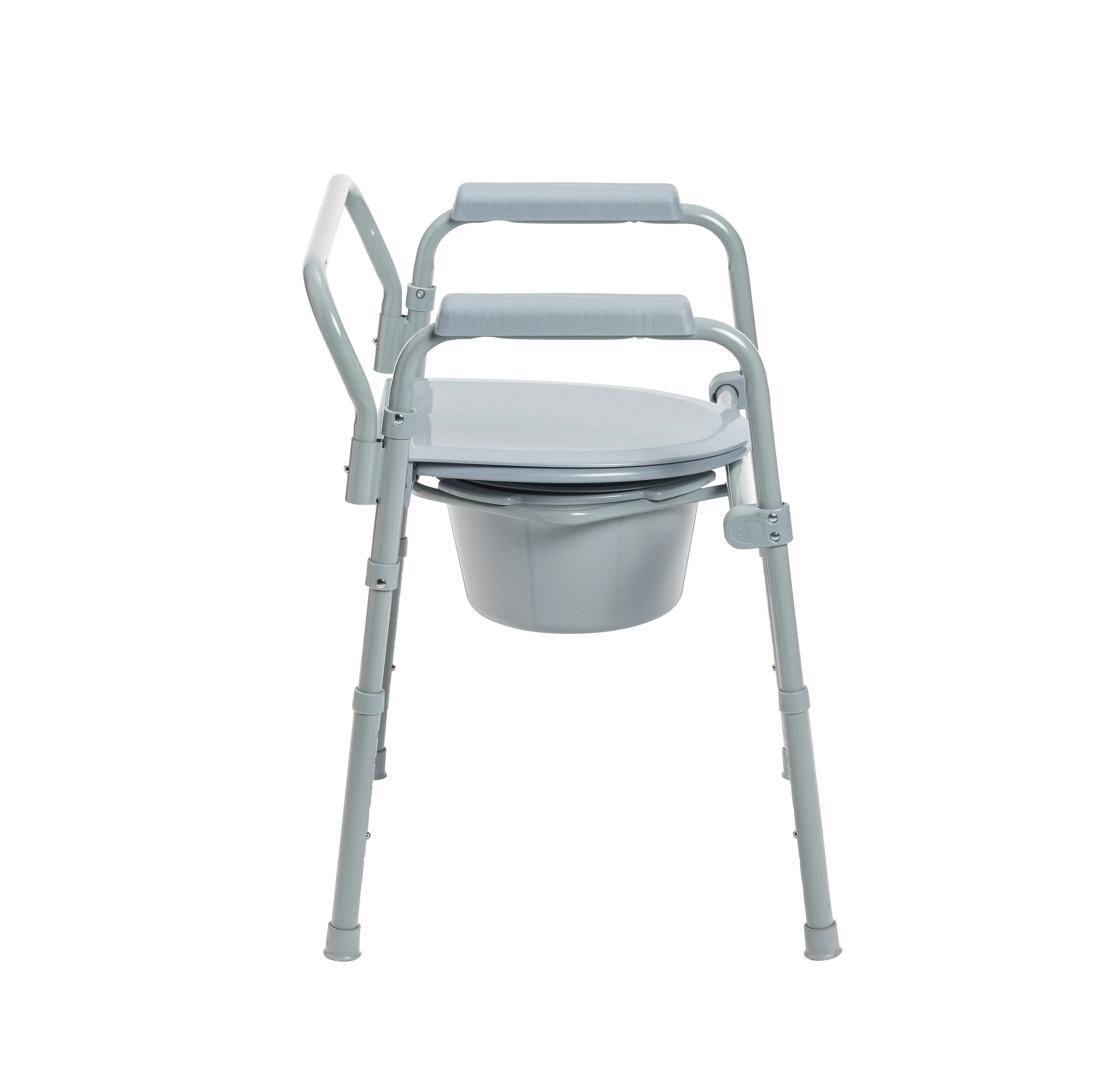 Folding Steel Commode Combo with Absorbent Commode Liners - Image 4