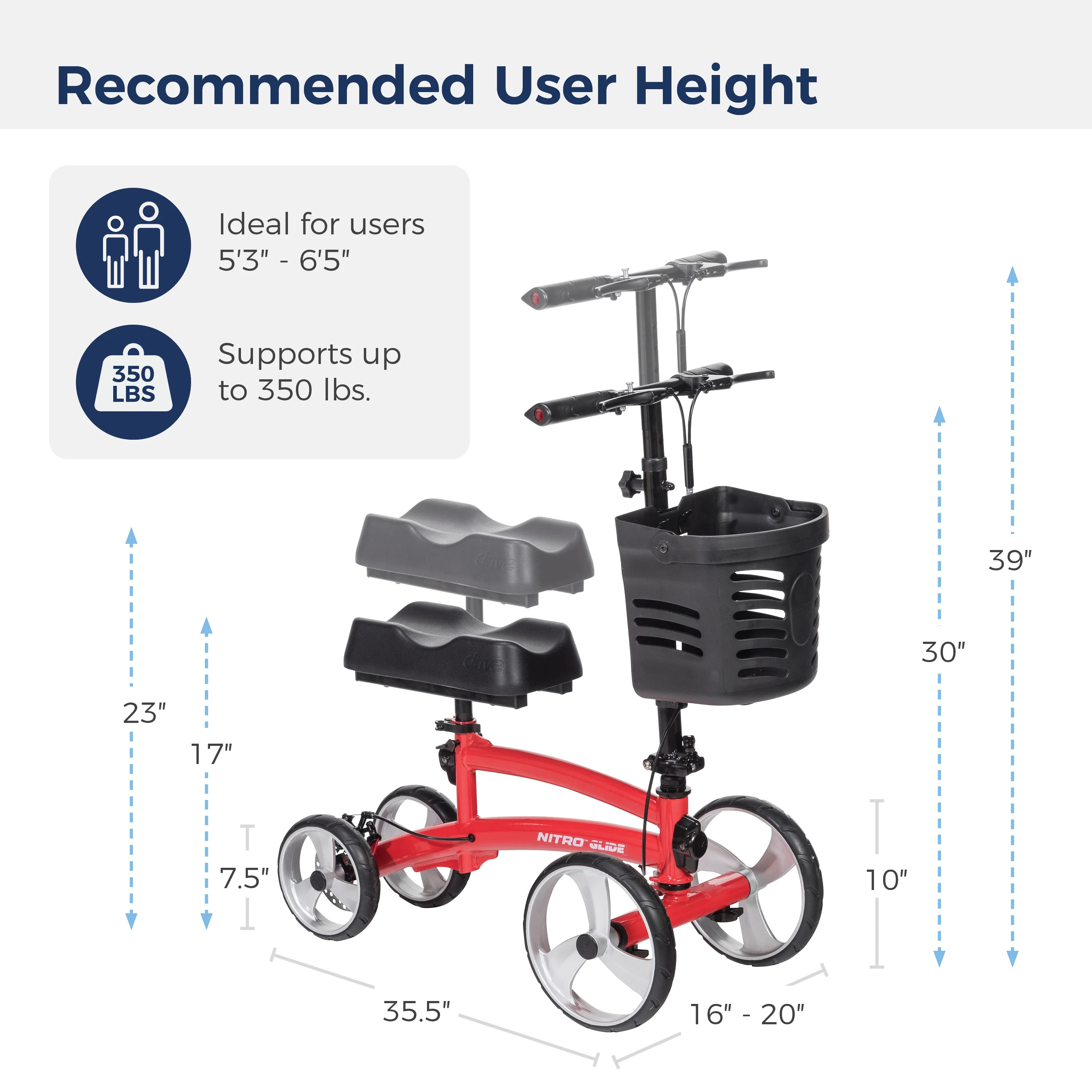 Nitro® Glide Knee Walker - Image 17