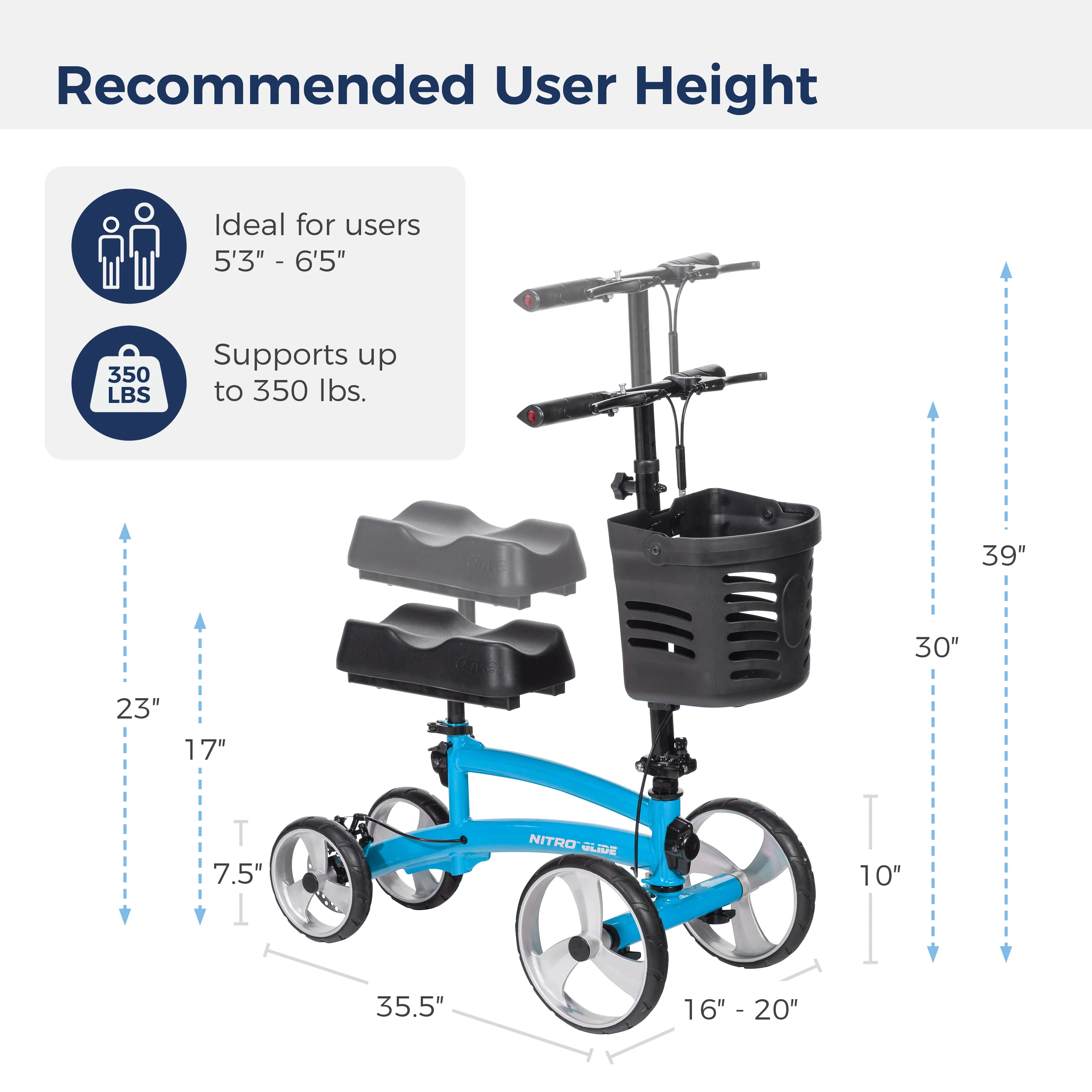 Nitro® Glide Knee Walker - Image 9