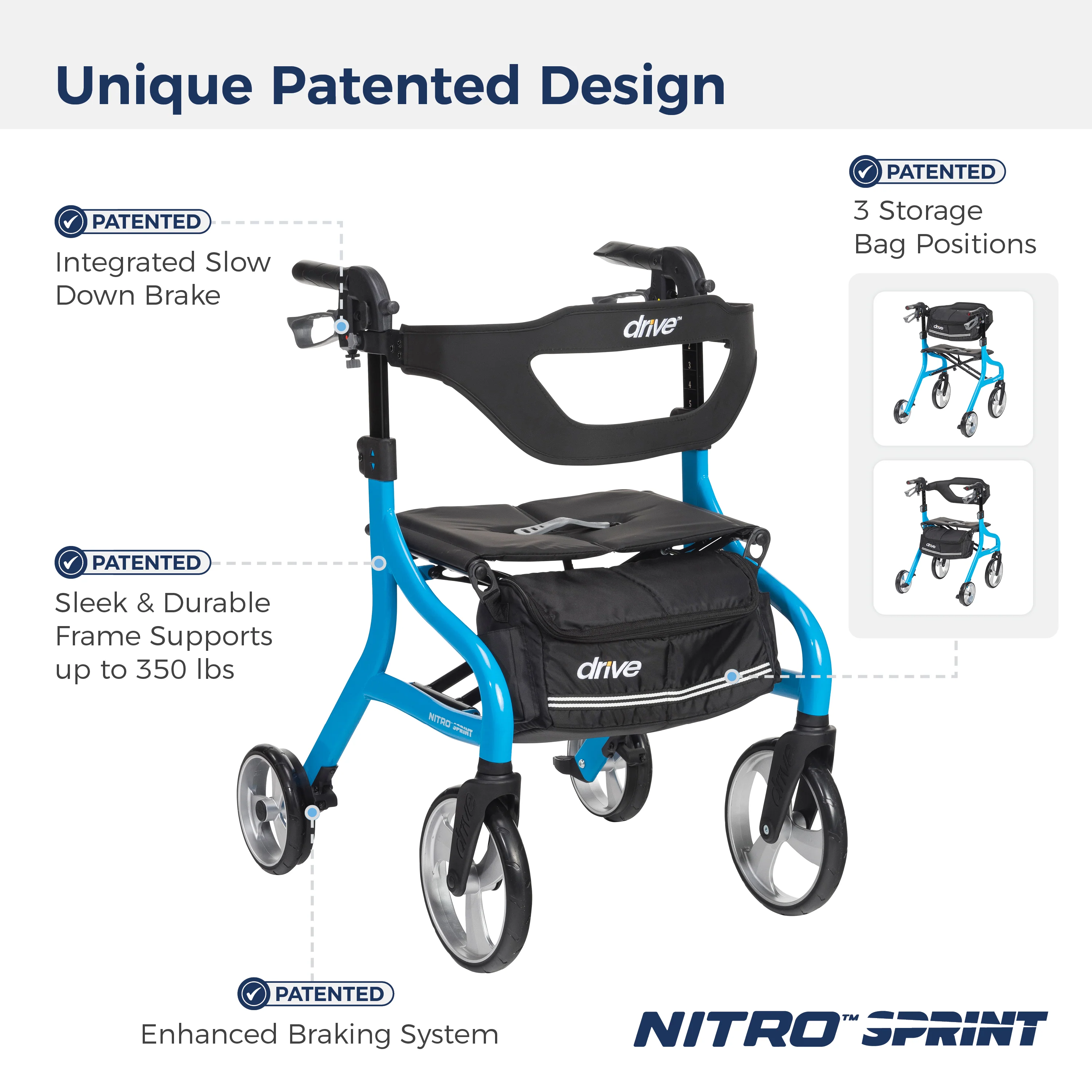 Nitro® Sprint Rollator with Accessories - Image 29