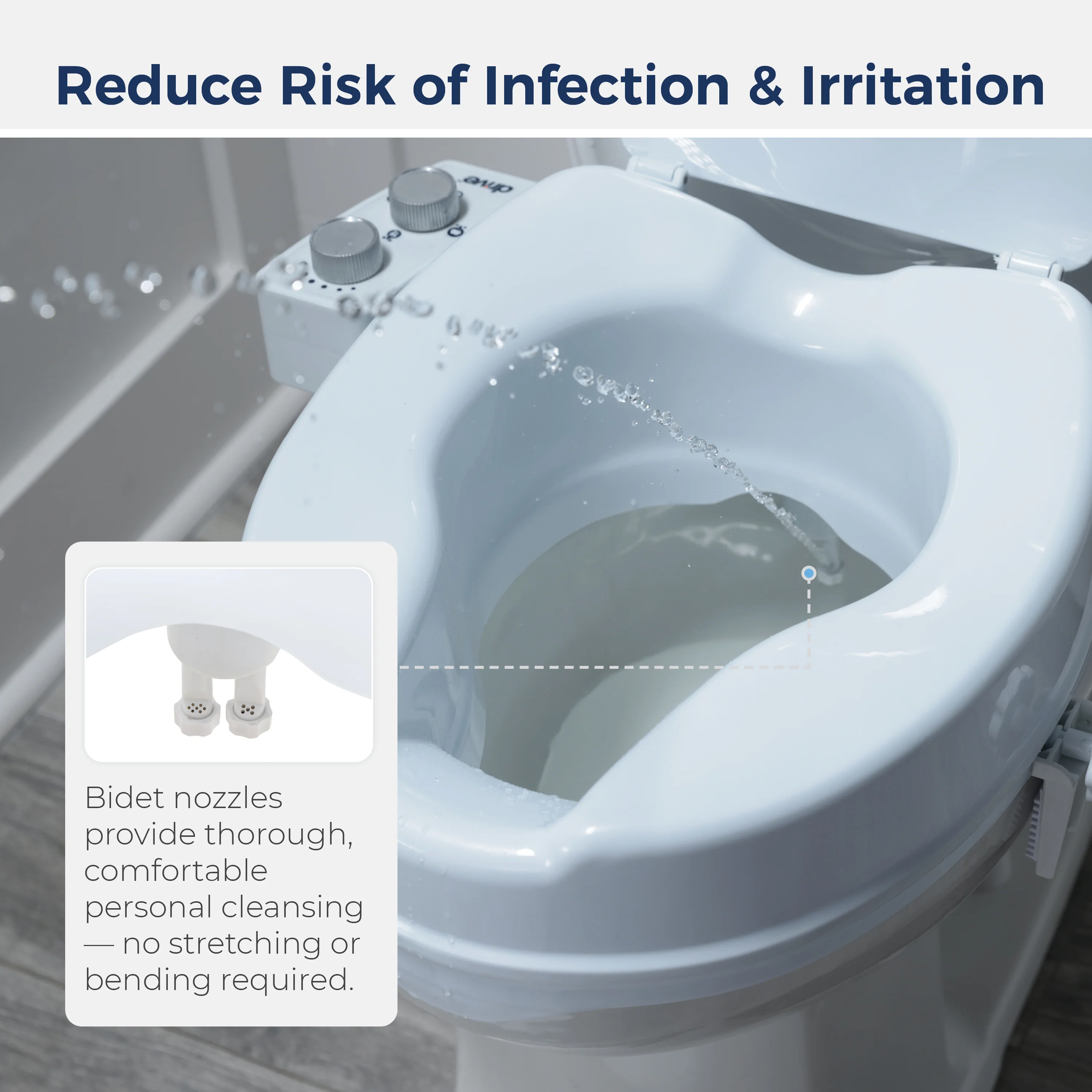 PreserveTech™ Raised Toilet Seat with Bidet - Image 3