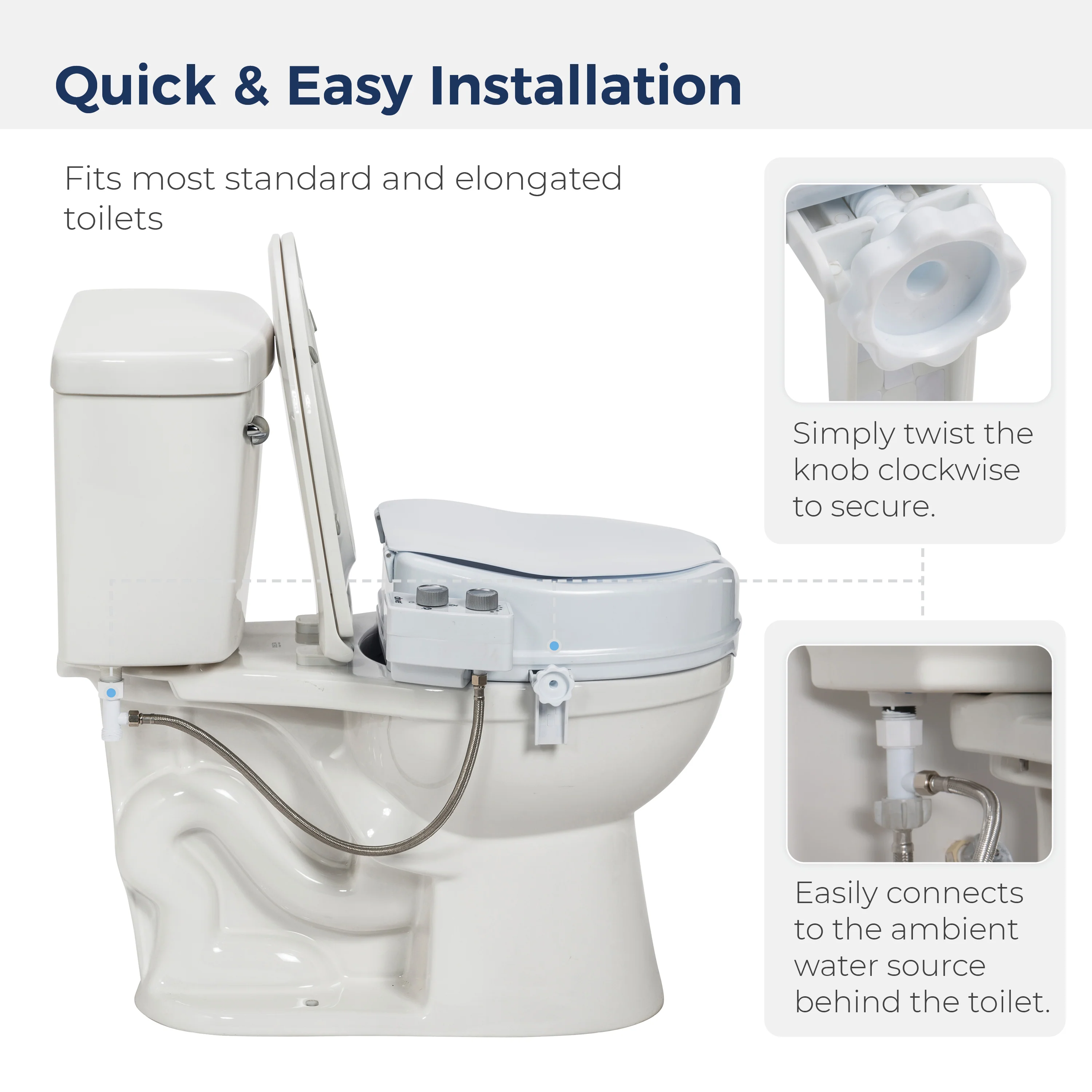 PreserveTech™ Raised Toilet Seat with Bidet - Image 5