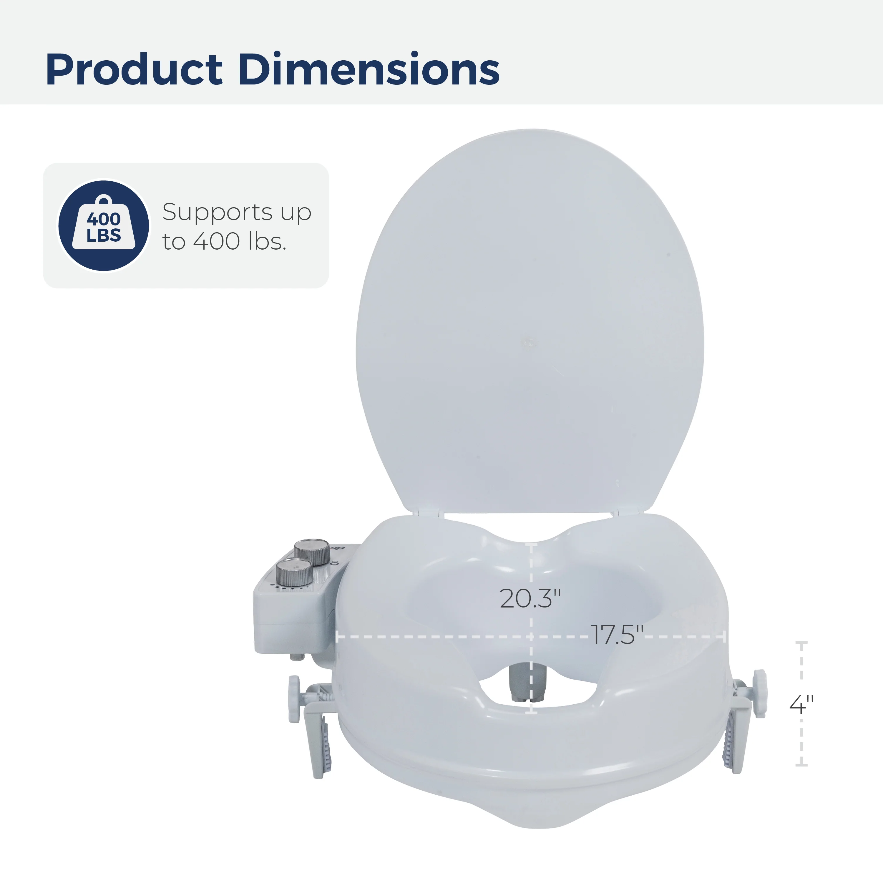 PreserveTech™ Raised Toilet Seat with Bidet - Image 7