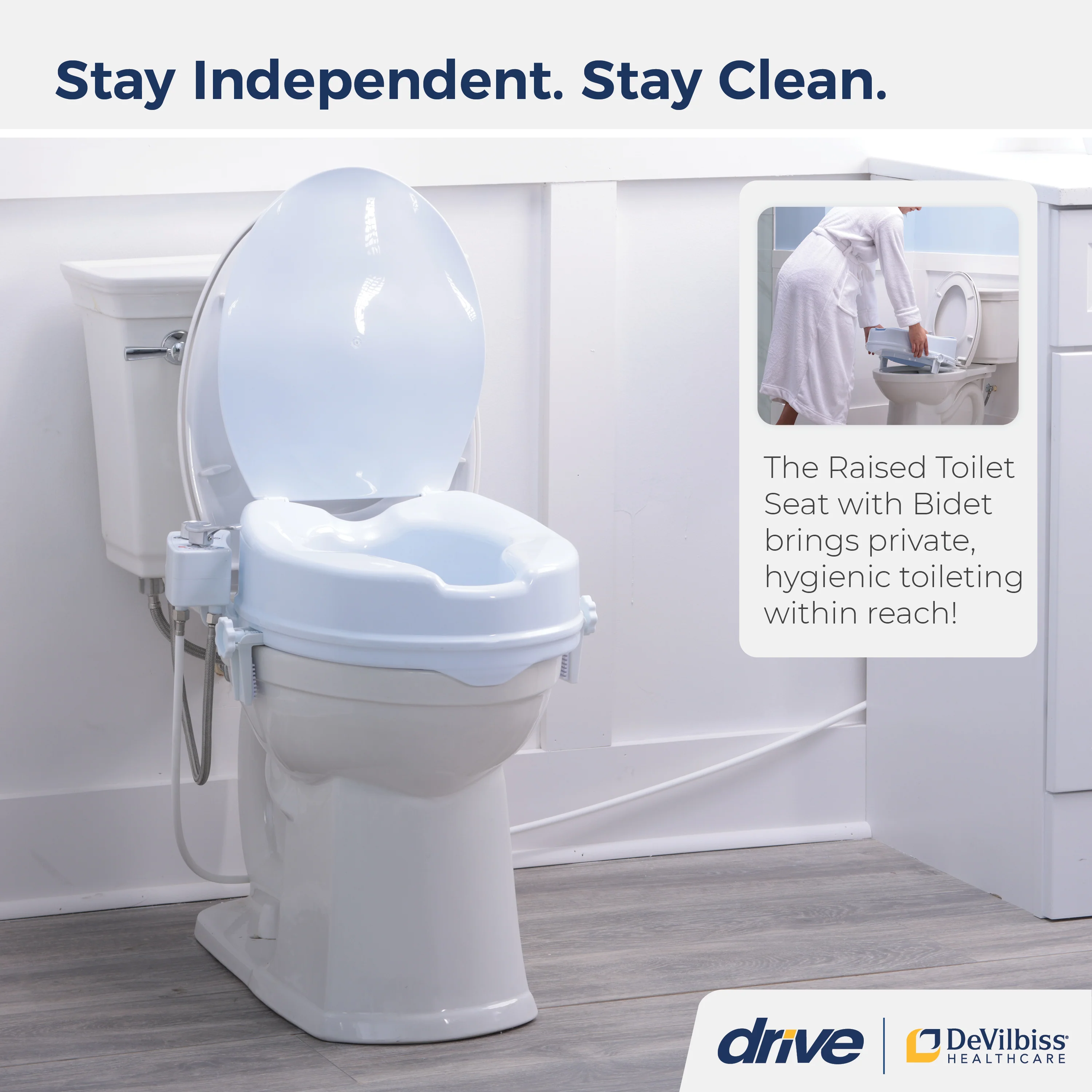 PreserveTech™ Raised Toilet Seat with Bidet - Image 8