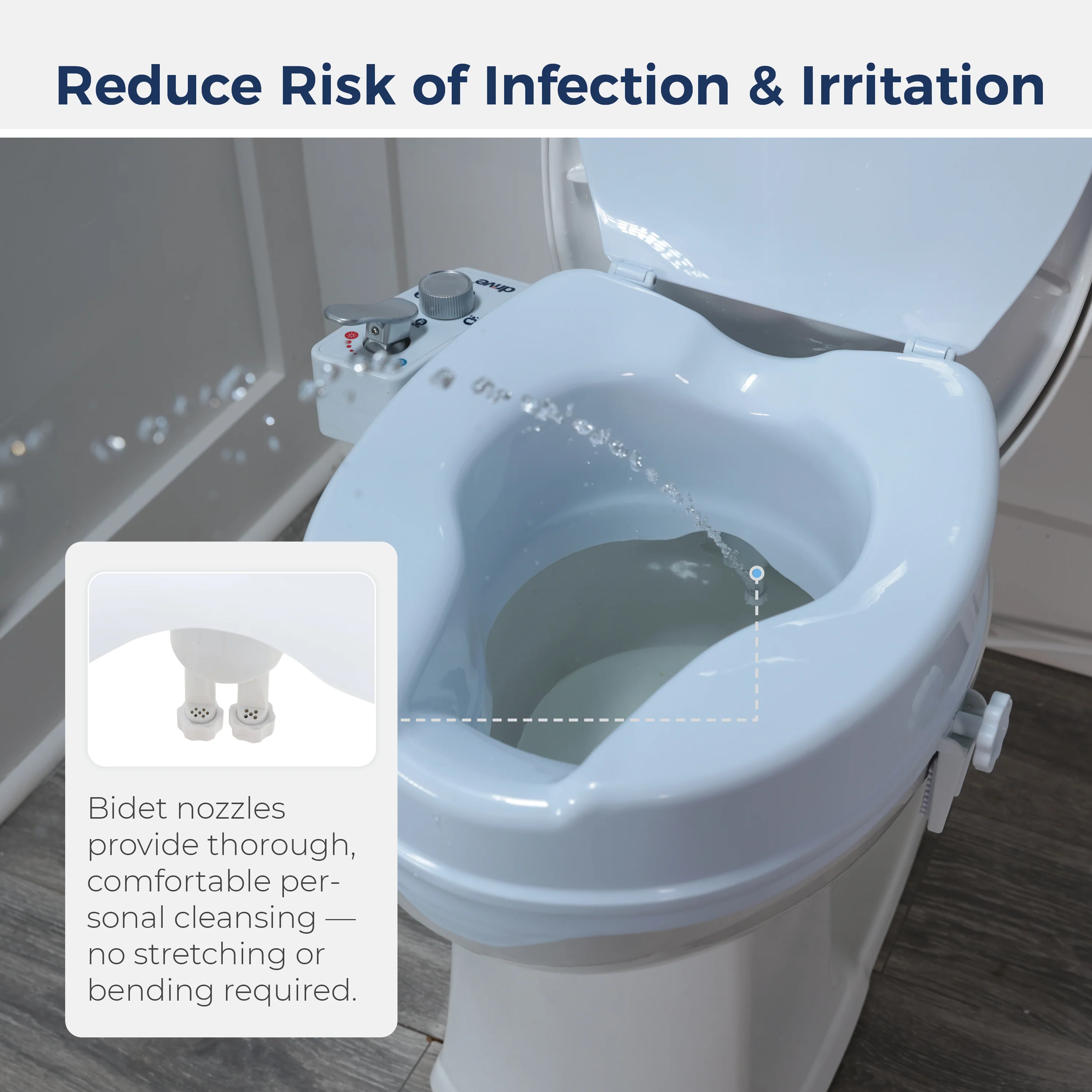 PreserveTech™ Raised Toilet Seat with Bidet - Image 9