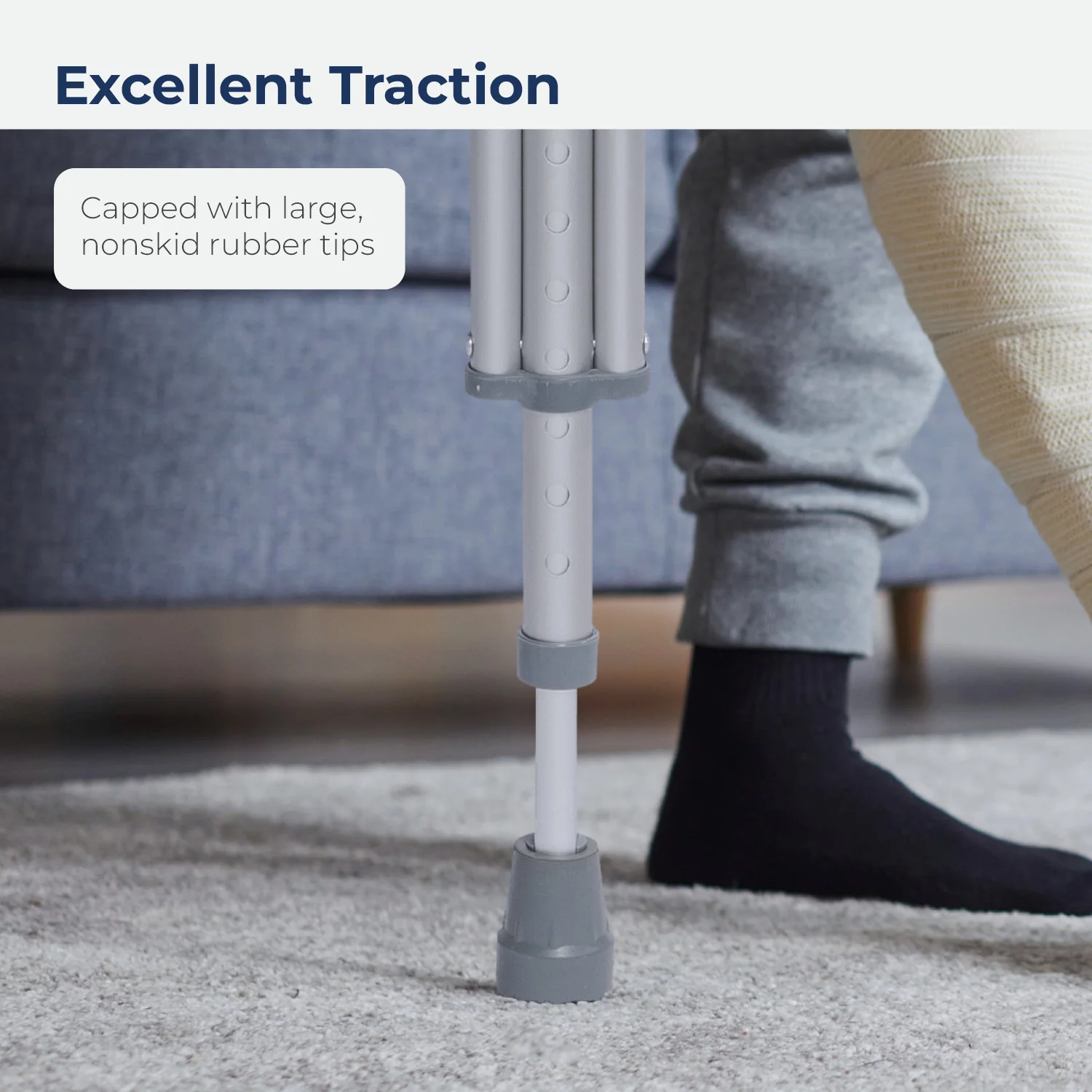 Universal Aluminum Crutch with Accessories - Image 5
